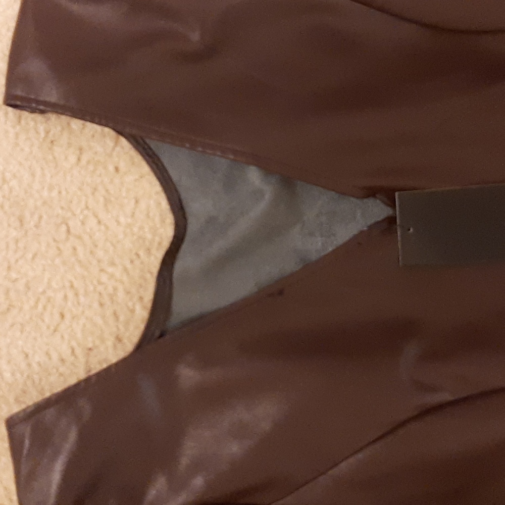 Faux Leather Peplum Top - Picture 6 of 7